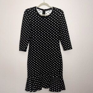 GREGORY black dot sweater dress size L
